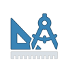 High School Math Program icon - protractor and ruler