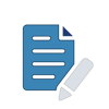 Middle School Language Arts Program icon - paper and pencil