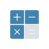 Middle School Math Program icon - calculator buttons