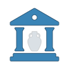 Middle School Humanities Program icon - parthenon and Greek vase