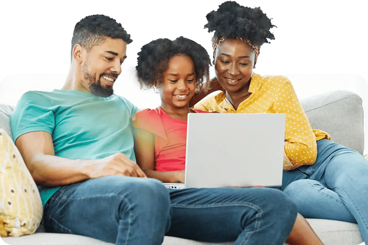 Family comparing their schooling options