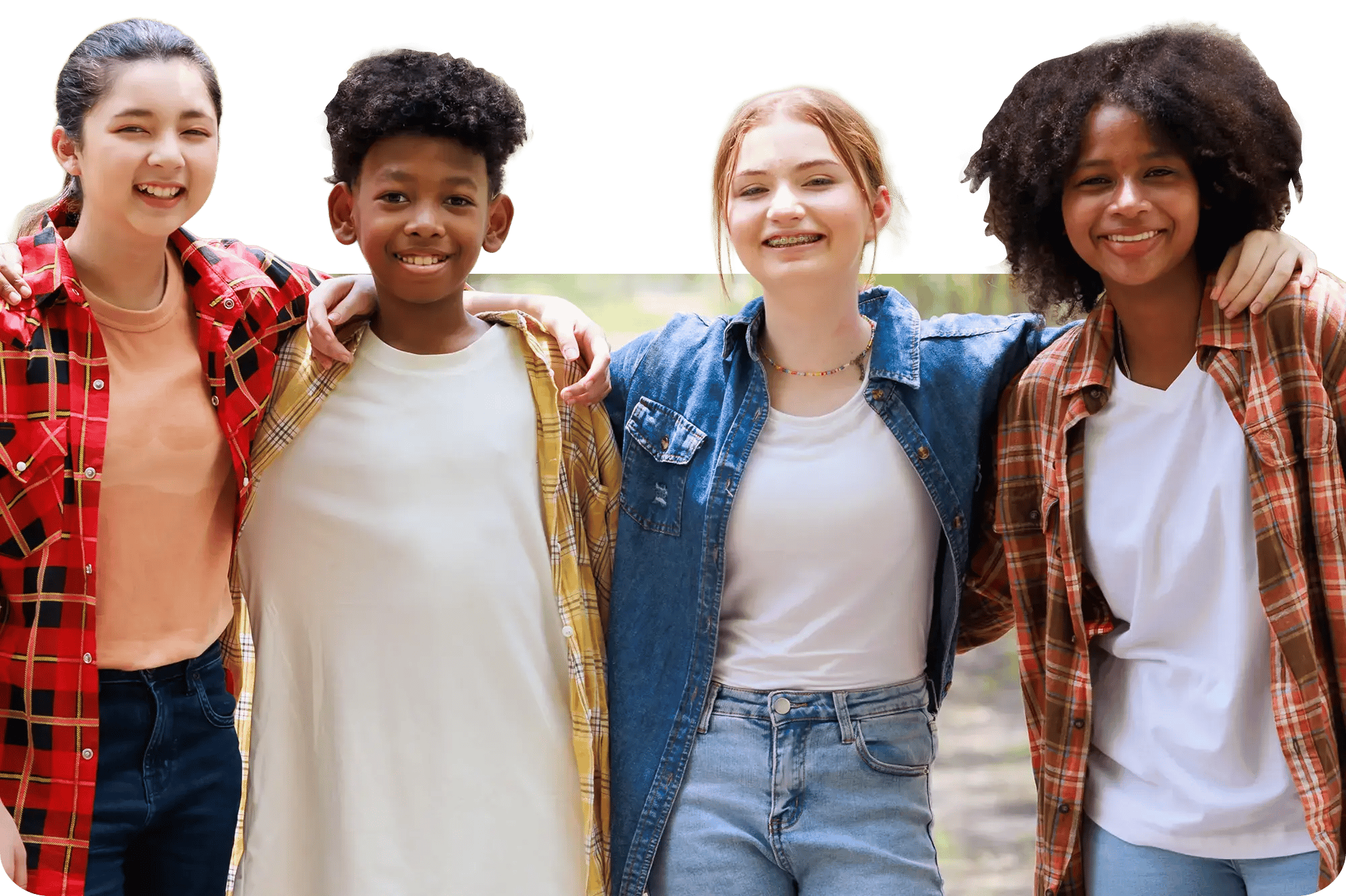 Group of students together on an adventure