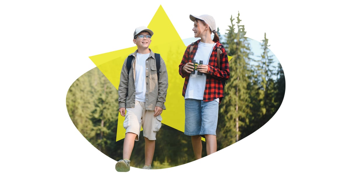 Middle schoolers on hike