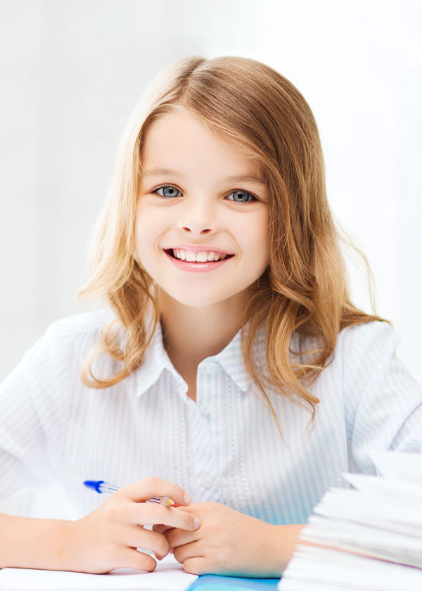 Young Student Happily Working